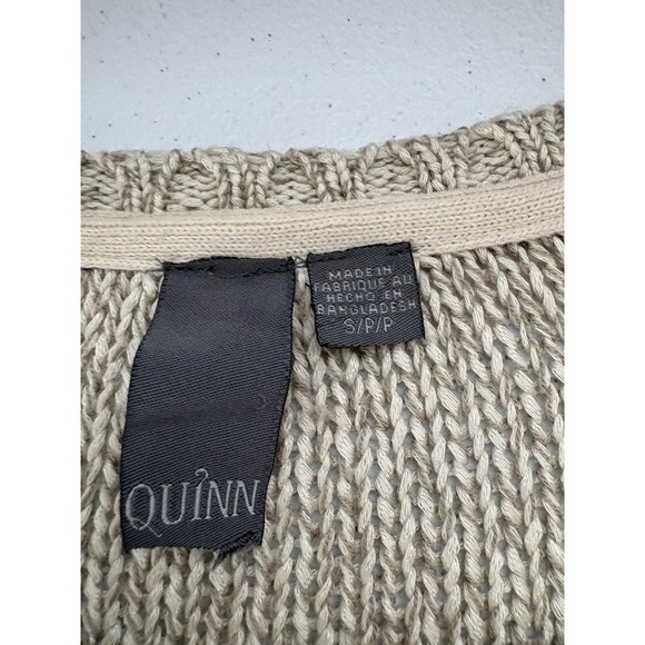 Quinn Knit Sweater Zipper Detail High Low Hem Long Sleeve Top Size S - Picture 2 of 6